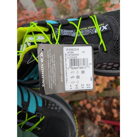 Salomon trail running sneakers, new with tag, XR Mission 1 Shoes Women Size 9.5 - Picture 3 of 9